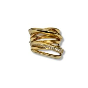 Jessie Stainless Steel Stacked Gold Ring